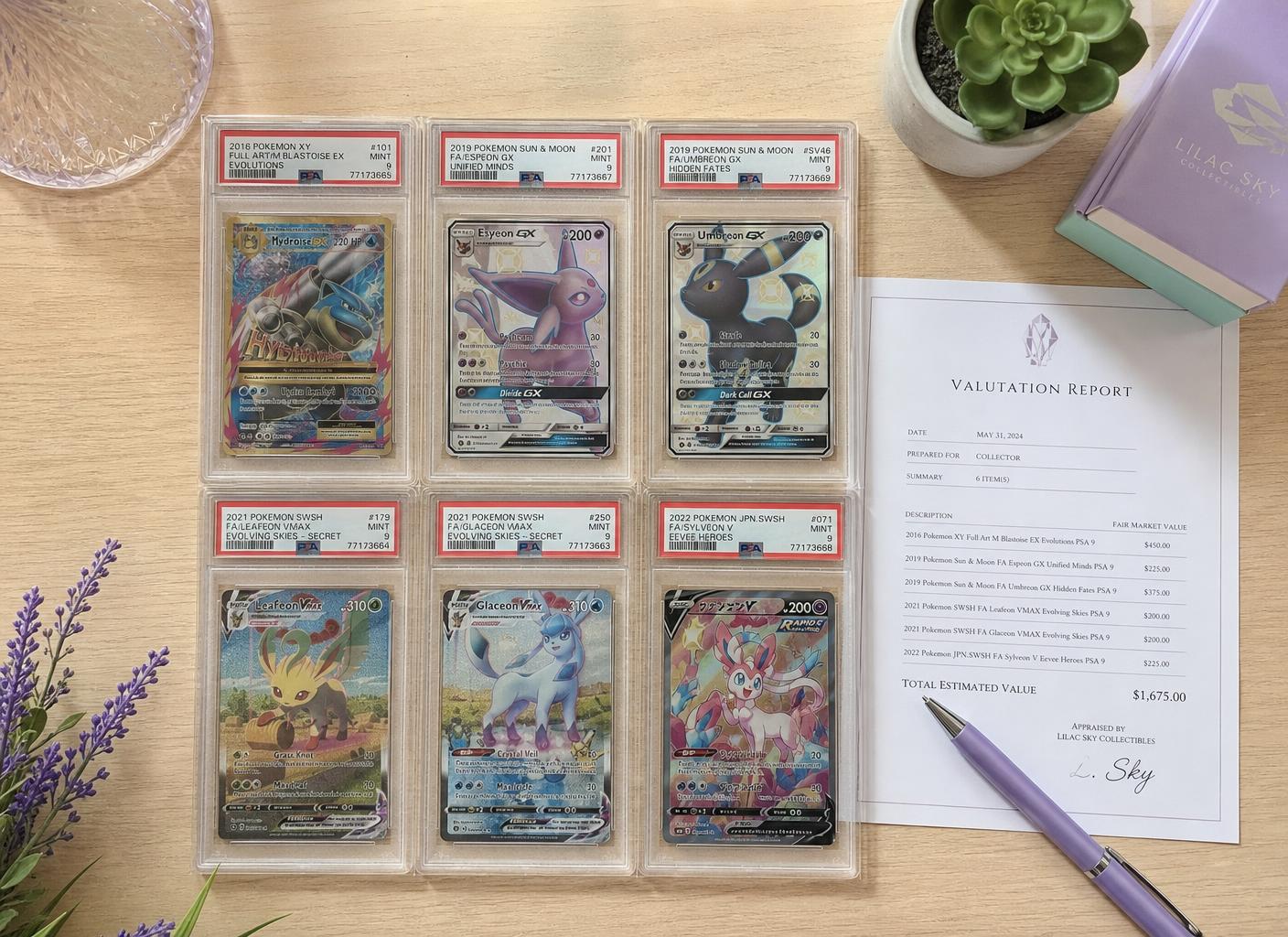 Vault drawer of graded trading card slabs in secure storage
